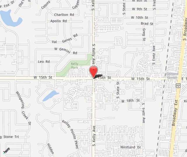 Location Map: 2505 S Kelly Ave Edmond, OK 73013