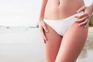A cropped shot of a woman's bikini area after labiaplasty in Oklahoma